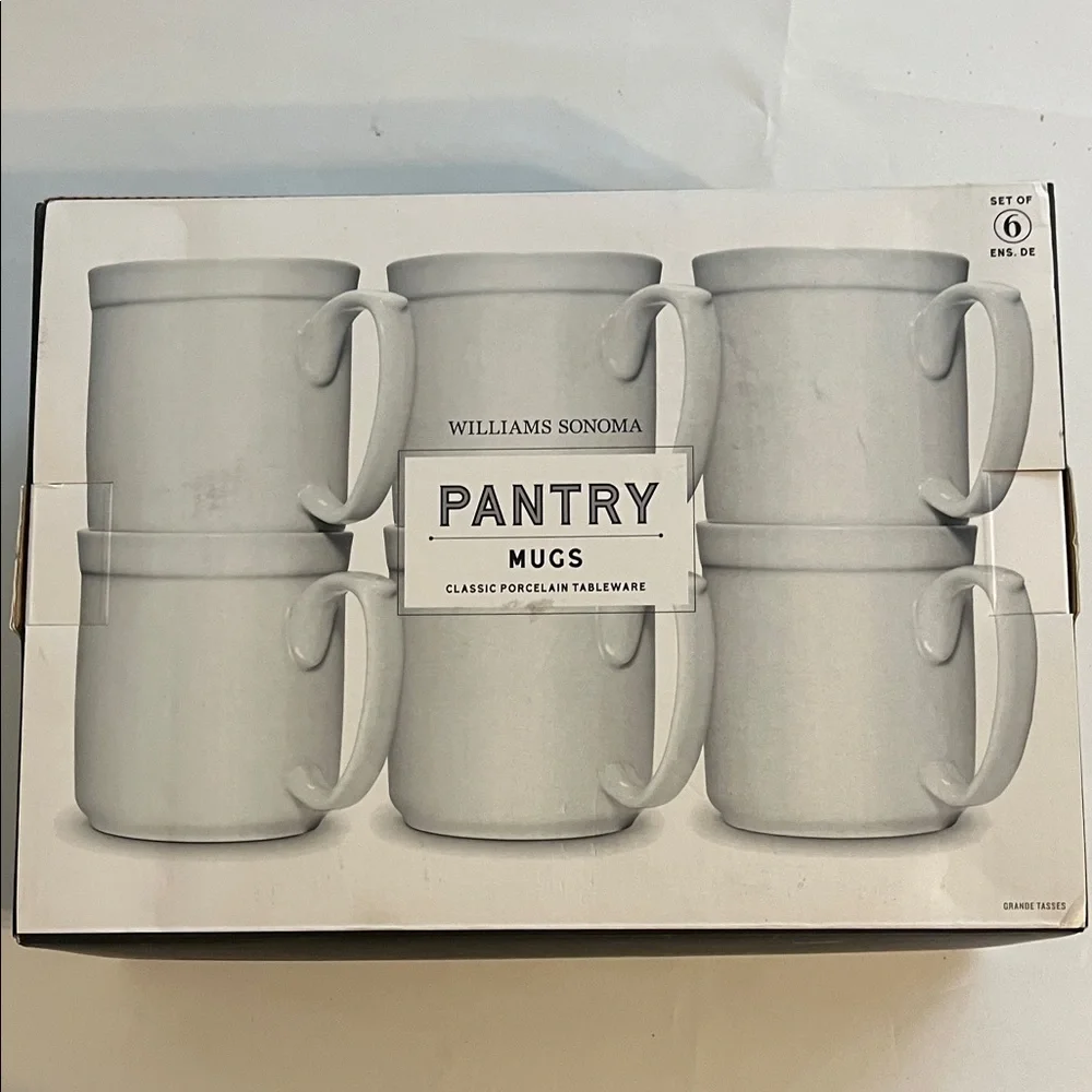 Williams Sonoma Pantry Espresso Mugs set of 6, 11oz